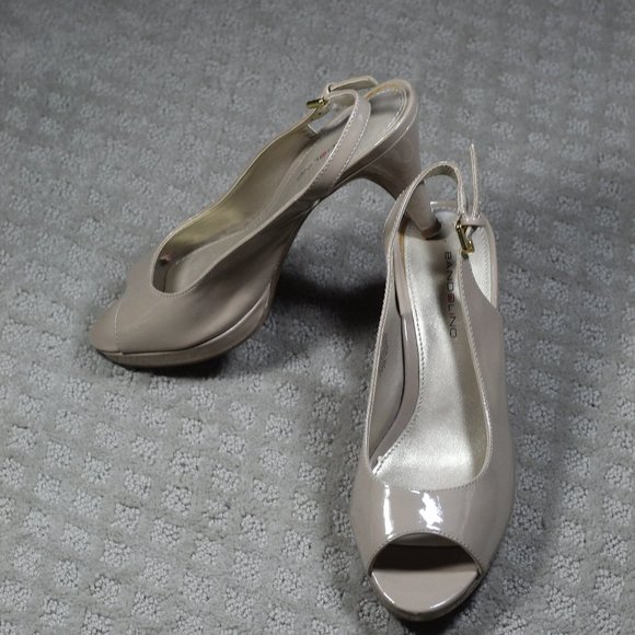 Bandolino Size 7.5M Nude Peep Toe 3" Heel - Picture 1 of 8